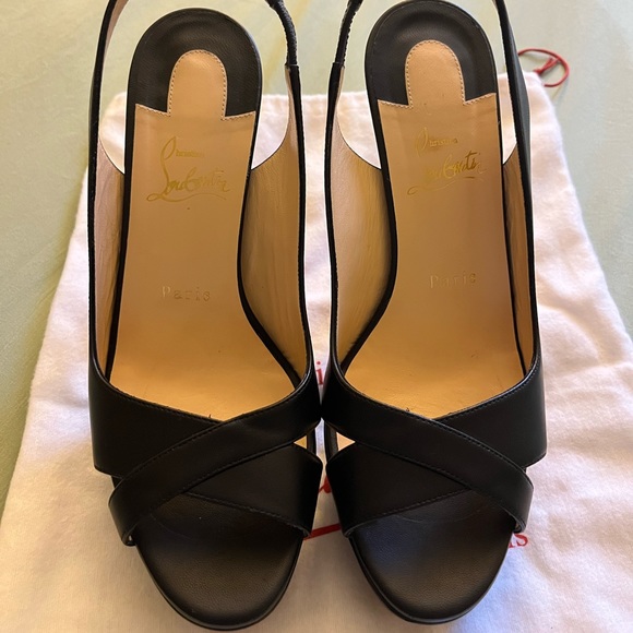 Christian Louboutin Slingback Platform Heels - Picture 3 of 9